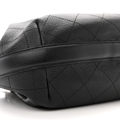Chanel Grained Calfskin Stitched Accordion Shoulder Bag Black 9 of 12