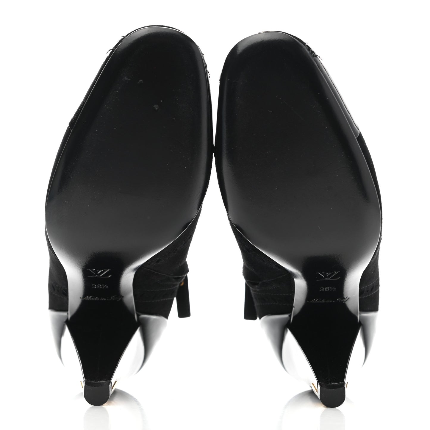 Patent Suede Cap Toe Mia Low Boots 38.5 Black