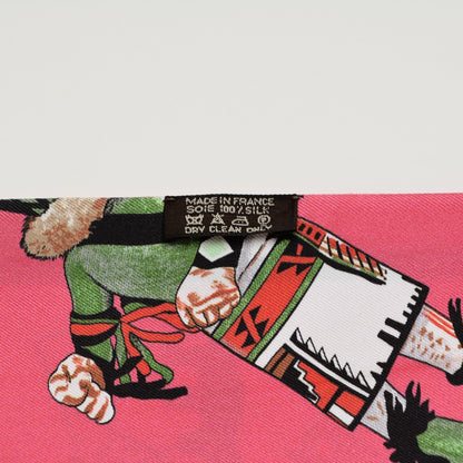 Hermes Silk Kachinas Maxi Twilly Rose Vert Bleu 3 of 6