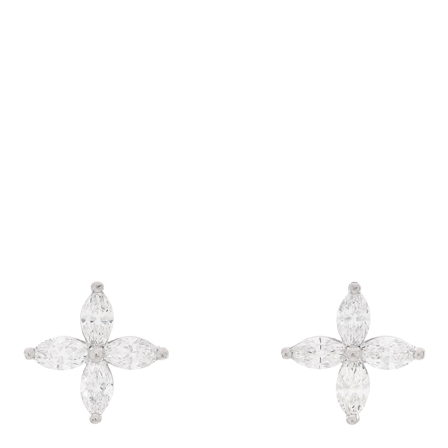 Tiffany Platinum Diamond Large Victoria Earrings 1 of 5