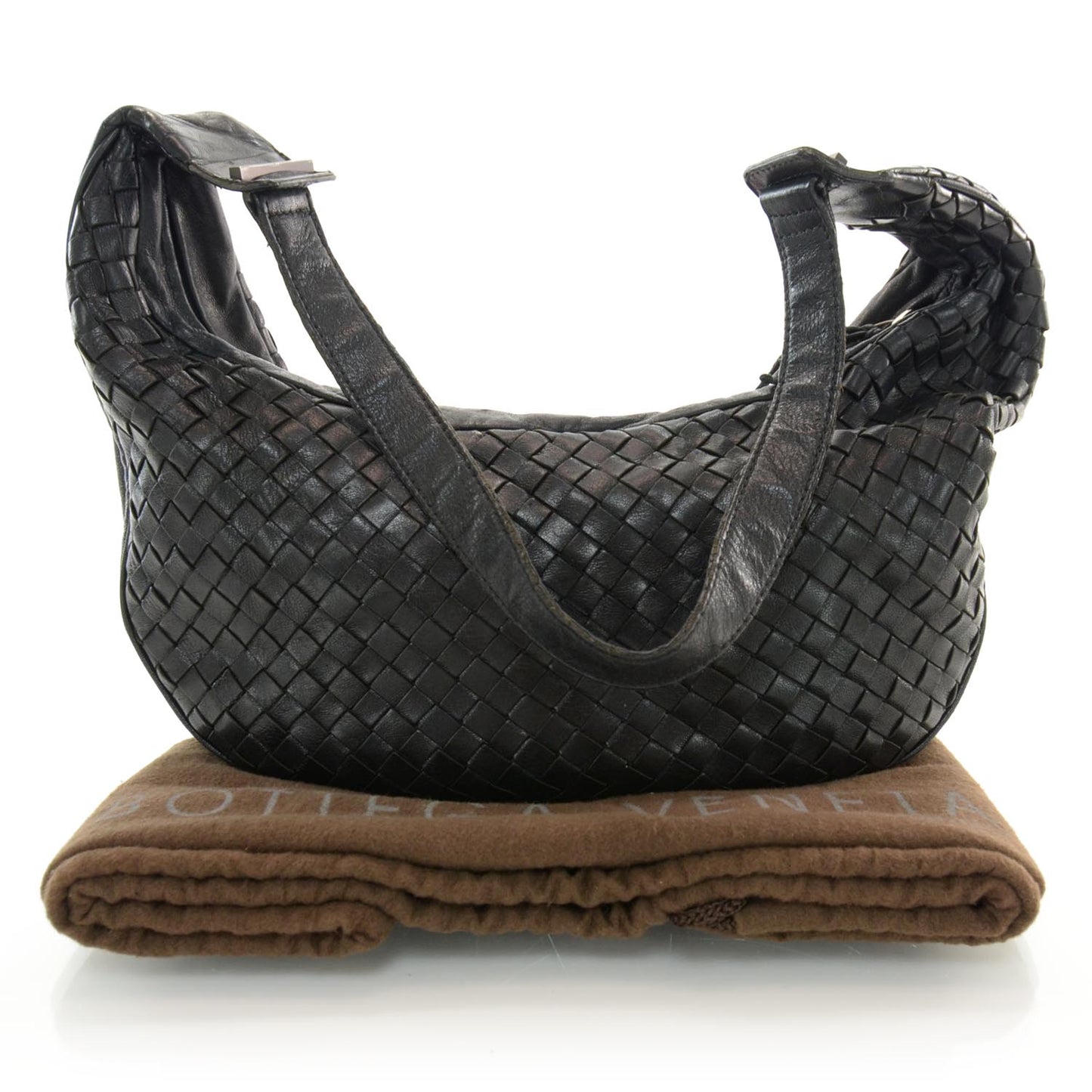 Nappa Intrecciato Small Hobo Nero Black