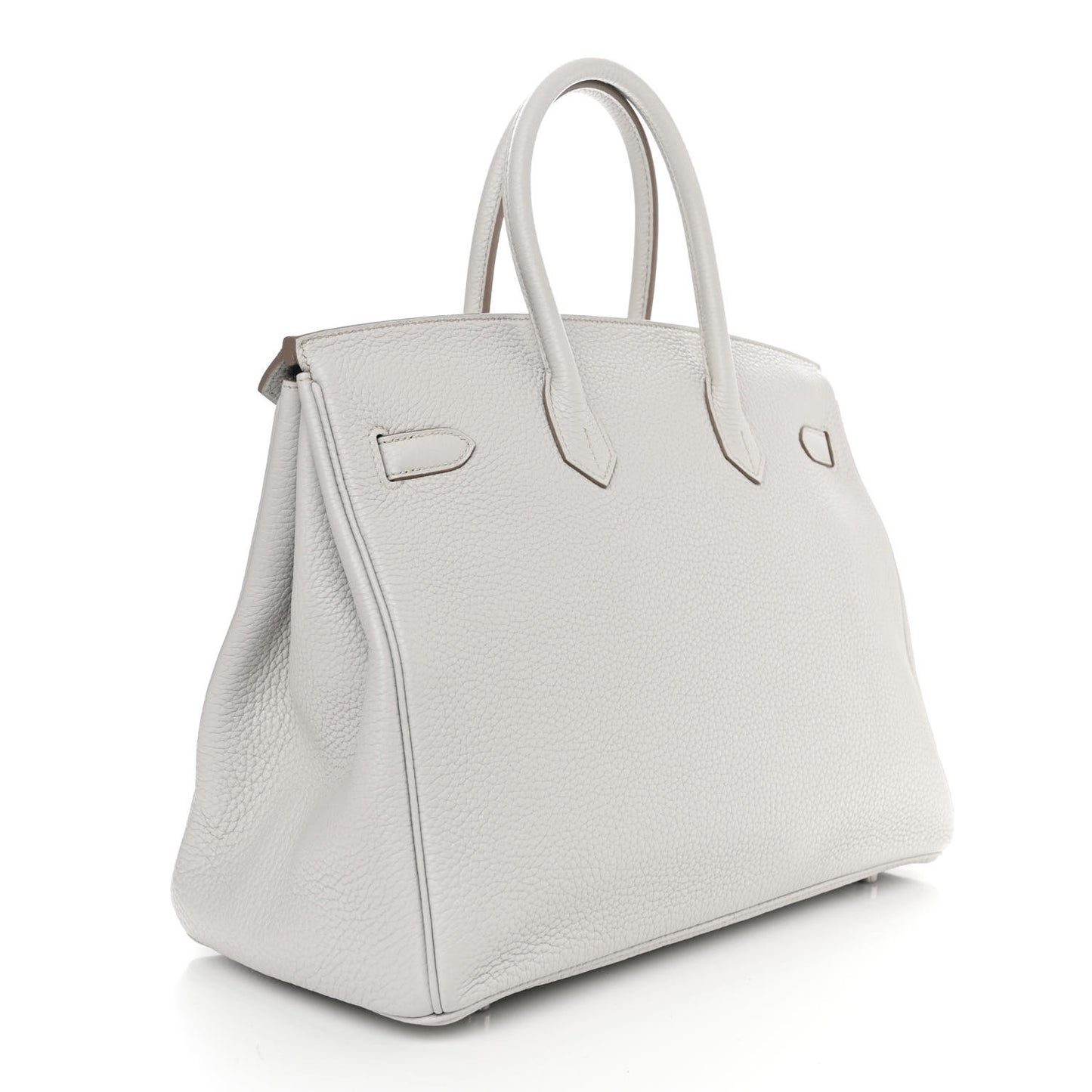 Taurillon Clemence Lizard Club Birkin 35 Gris Perle White Mykonos