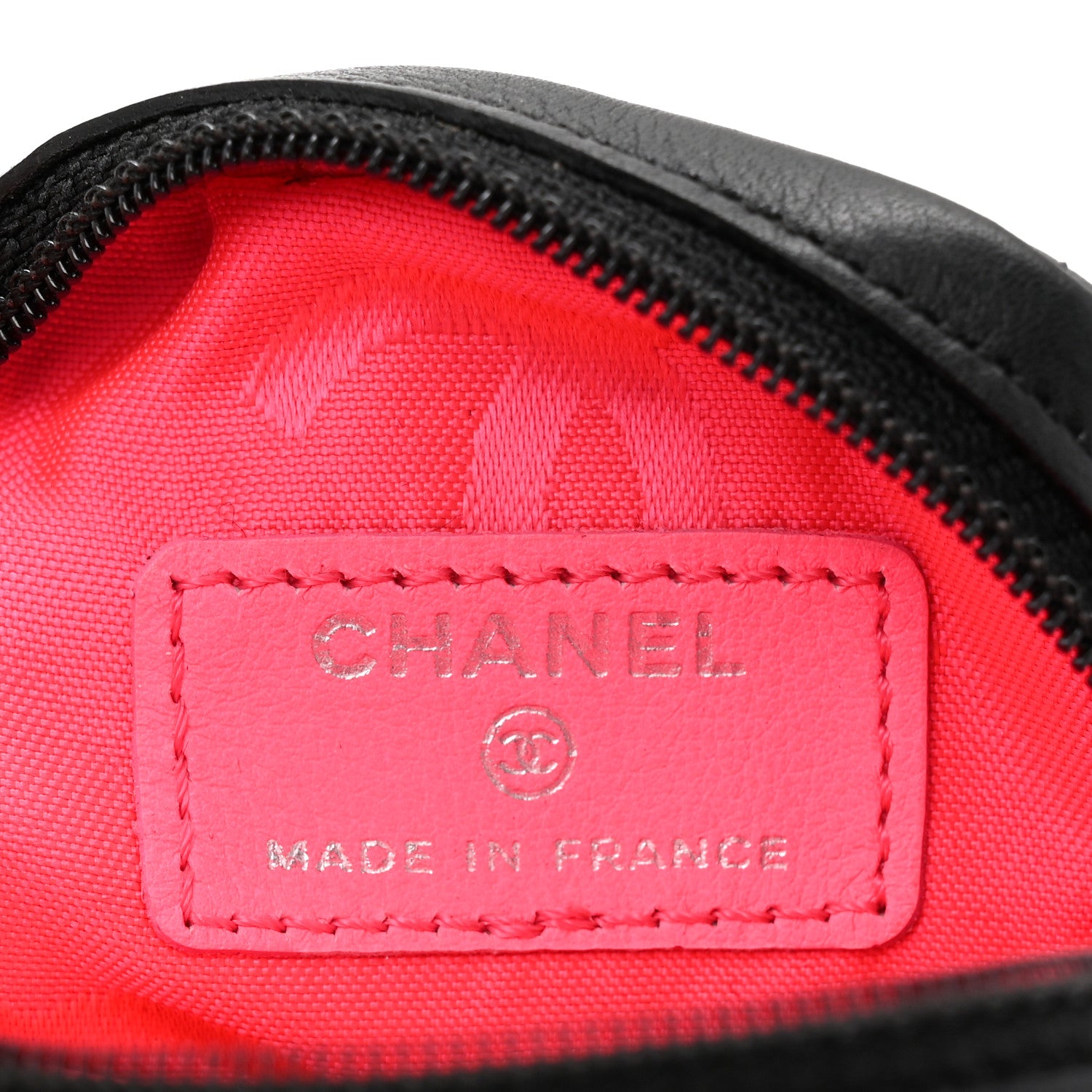 Chanel Calfskin Quilted Cambon Cigarette Case Holder Black White 6 of 8