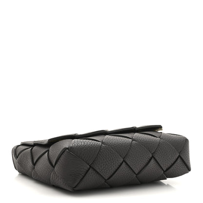 Bottega Veneta Grained Calfskin Intreccio Small Diago Crossbody Bag Fudge Limonite 4 of 9