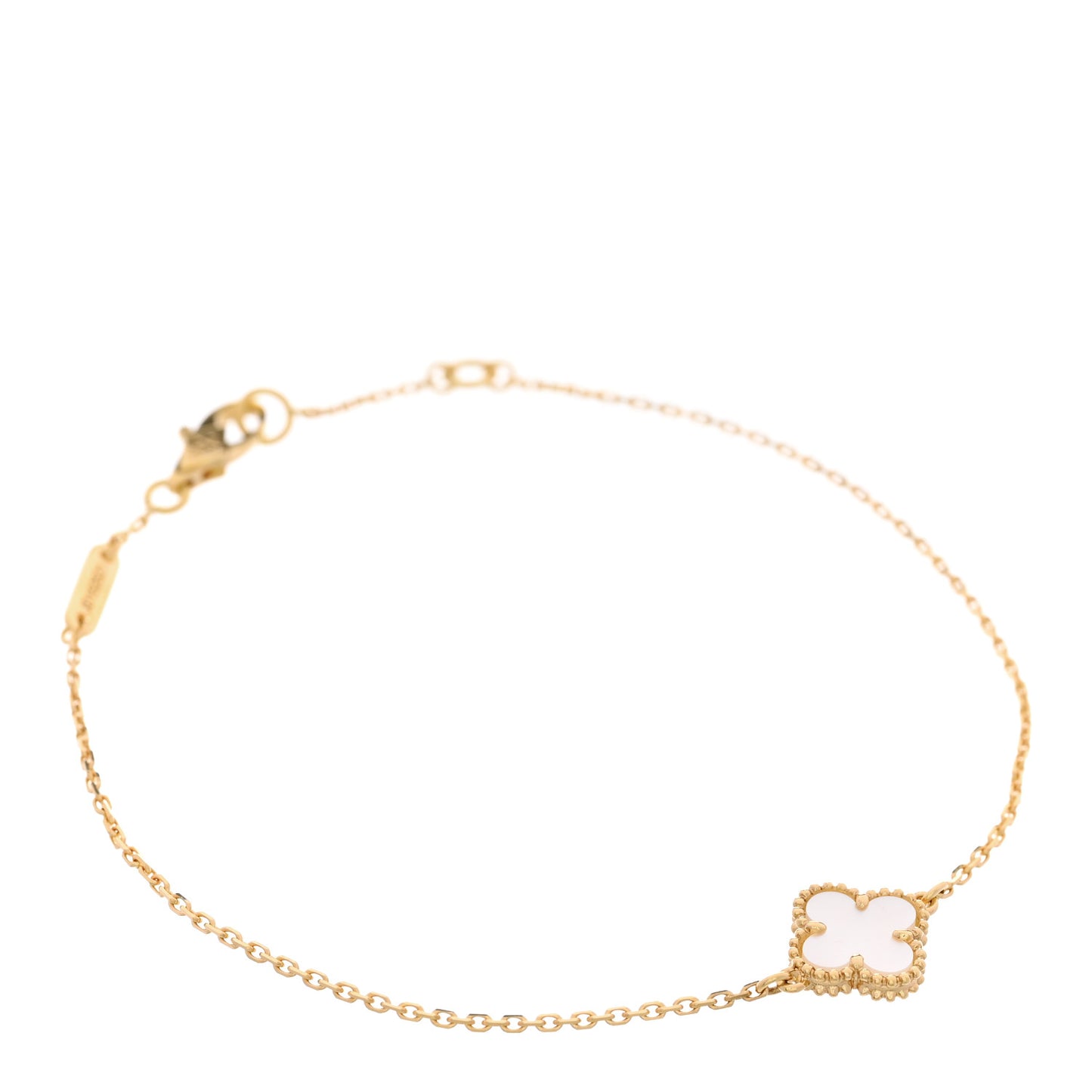 18K Yellow Gold Mother of Pearl Sweet Alhambra Bracelet