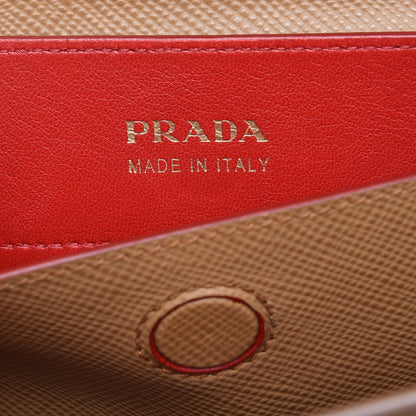Prada Saffiano Cuir Large Double Bag Caramel 7 of 8