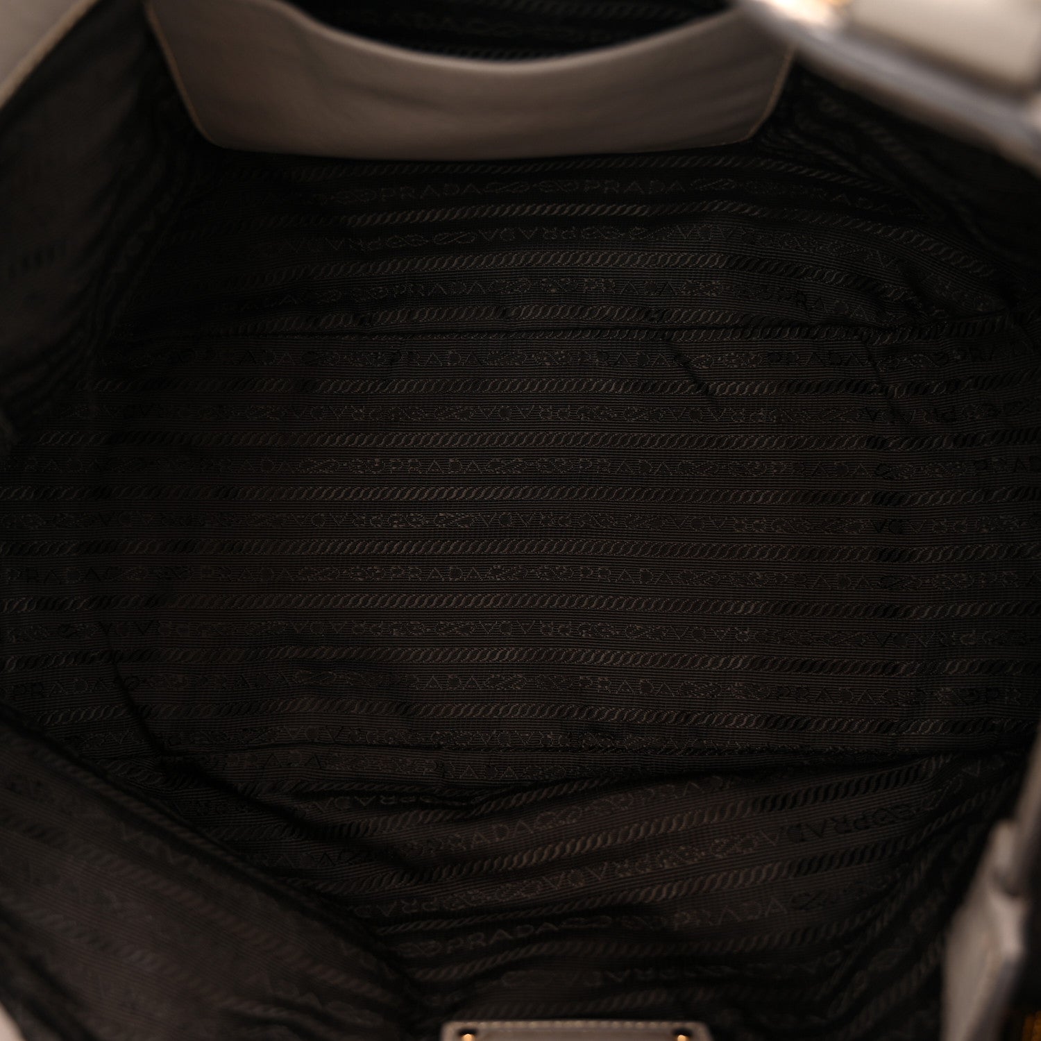 Prada Vitello Daino Pushlock Tote Argilla 5 of 11