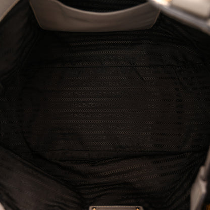 Prada Vitello Daino Pushlock Tote Argilla 5 of 11