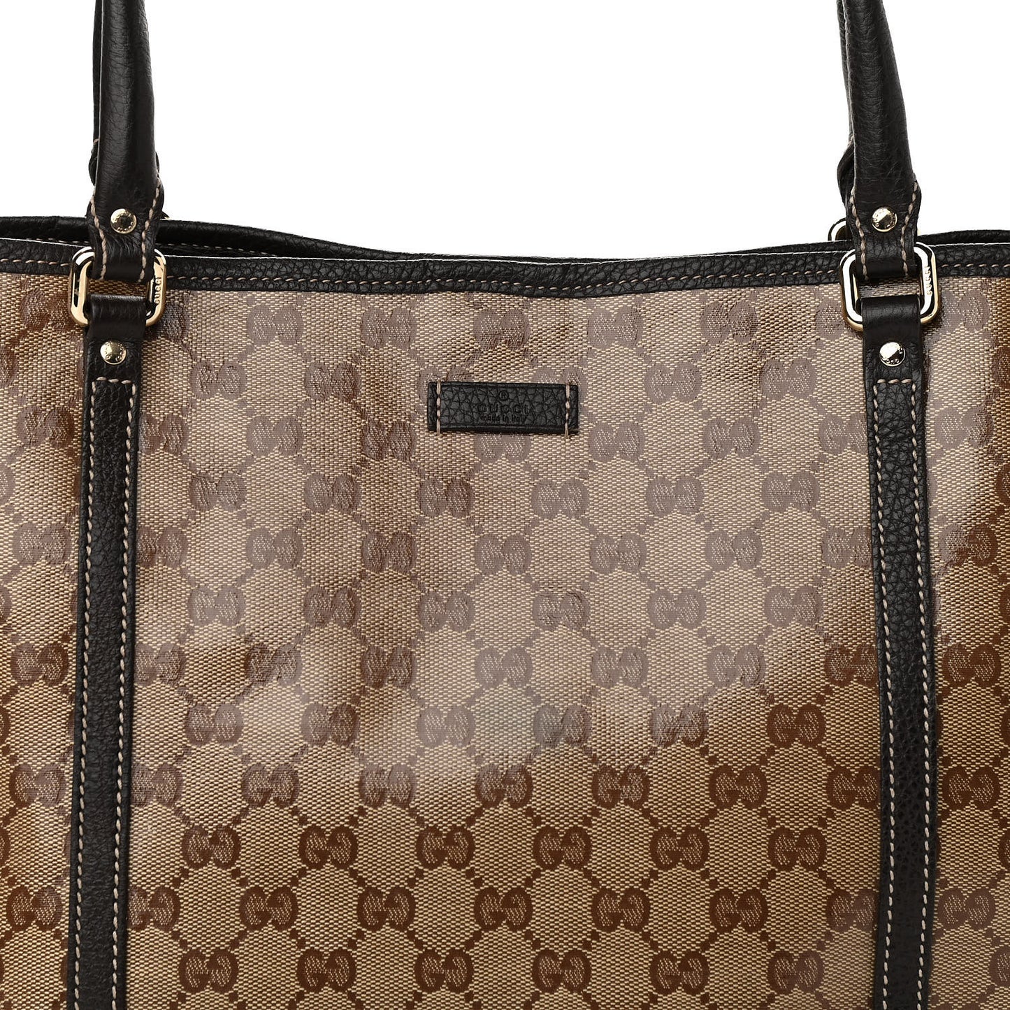 Crystal Monogram Medium Joy Tote Beige Ebony Testa di Moro