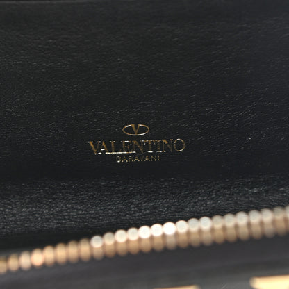 Valentino Garavani Vitello Rockstud Zip Around Card Holder Wallet Black 6 of 10