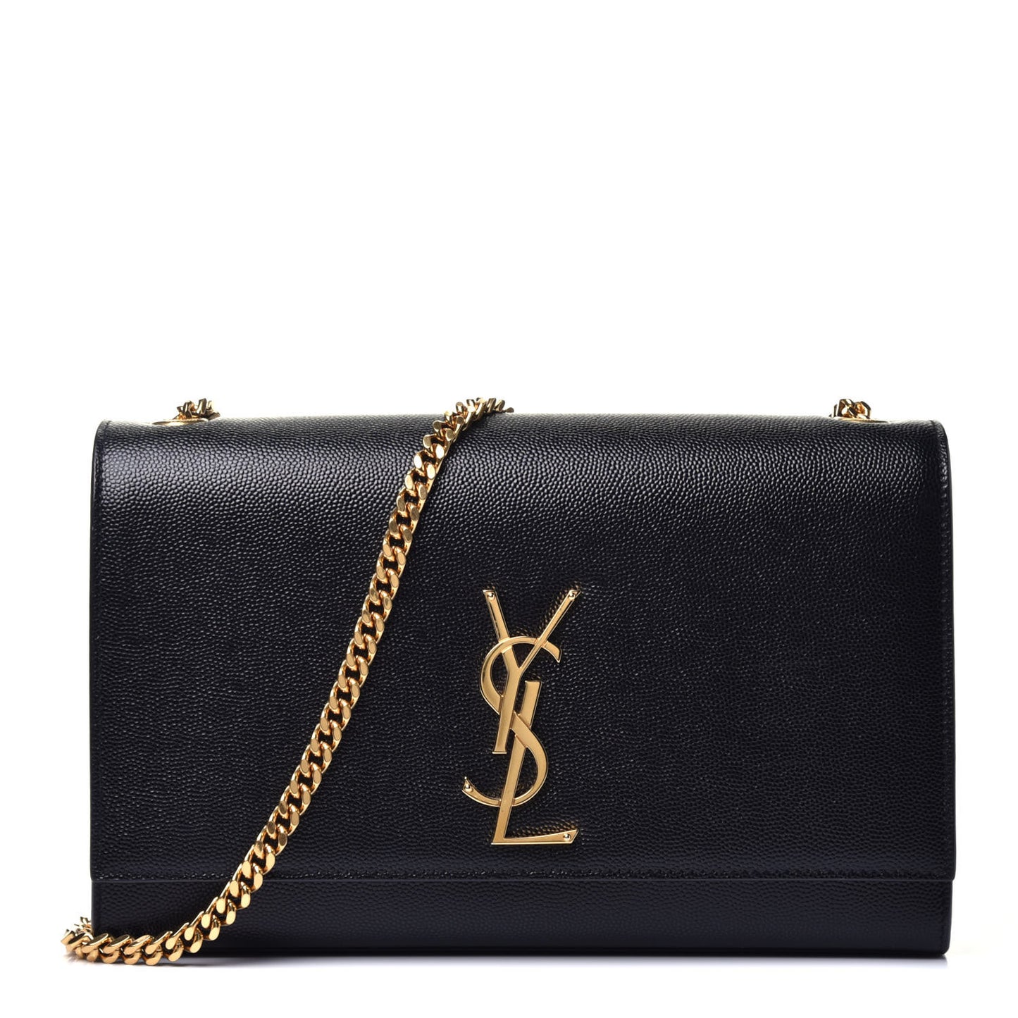 Grain De Poudre Medium Classic Monogram Kate Satchel Black