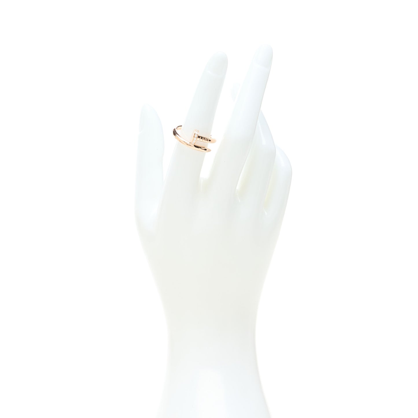 18K Pink Gold Diamond Juste Un Clou Ring 53 6.25