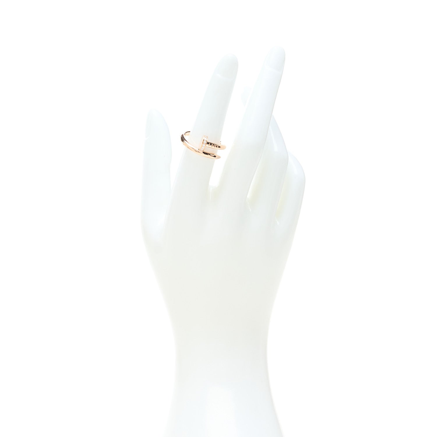 Cartier 18K Pink Gold Diamond Juste Un Clou Ring 53 6.25 2 of 7