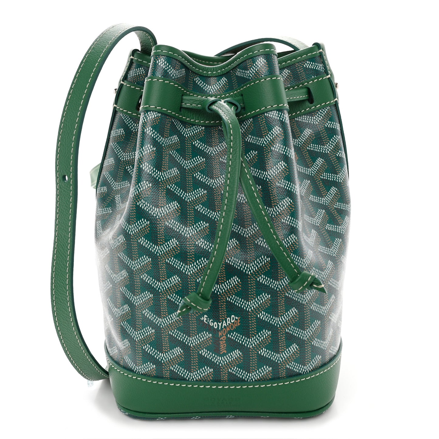 Goyardine Petit Flot Bucket Bag PM Green