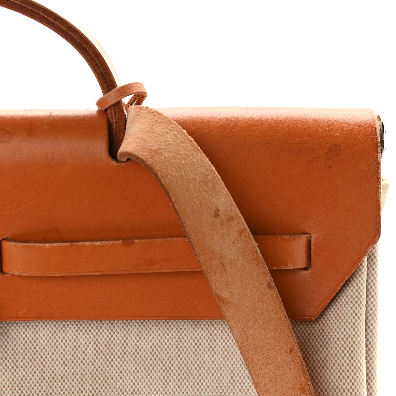 Hermes Toile Vache Calfskin Herbag 39 MM Natural 13 of 13