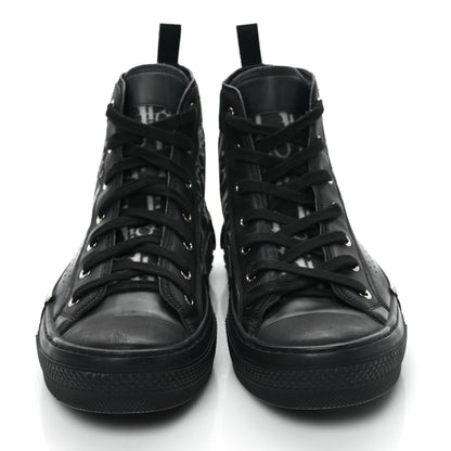 Christian Dior Technical Canvas Oblique Mens B23 High Top Sneakers 42 Black White 2 of 7