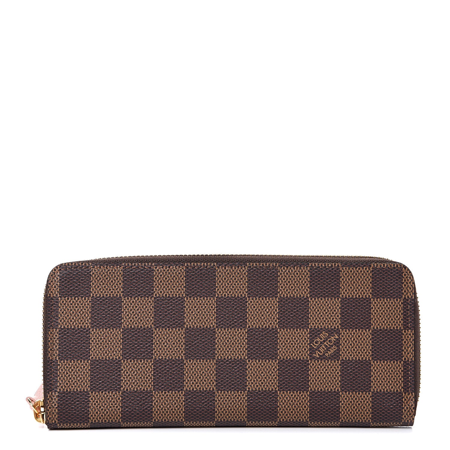 Louis Vuitton Damier Ebene Clemence Wallet Rose Ballerine 1 of 7