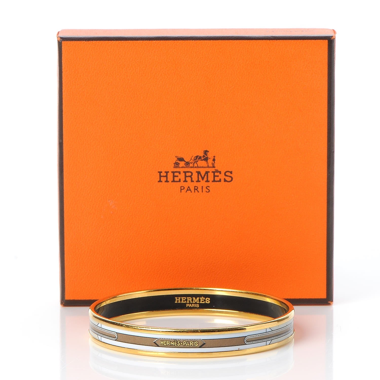Hermes Enamel Printed Narrow Sangles Bracelet 70 6 of 6