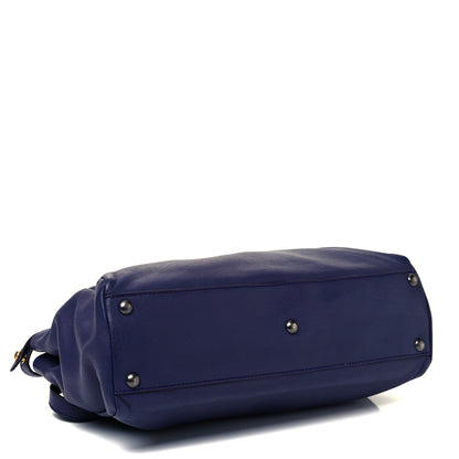 Fendi Goatskin Zucca Medium Peekaboo Iconic Satchel Purple 7 of 12