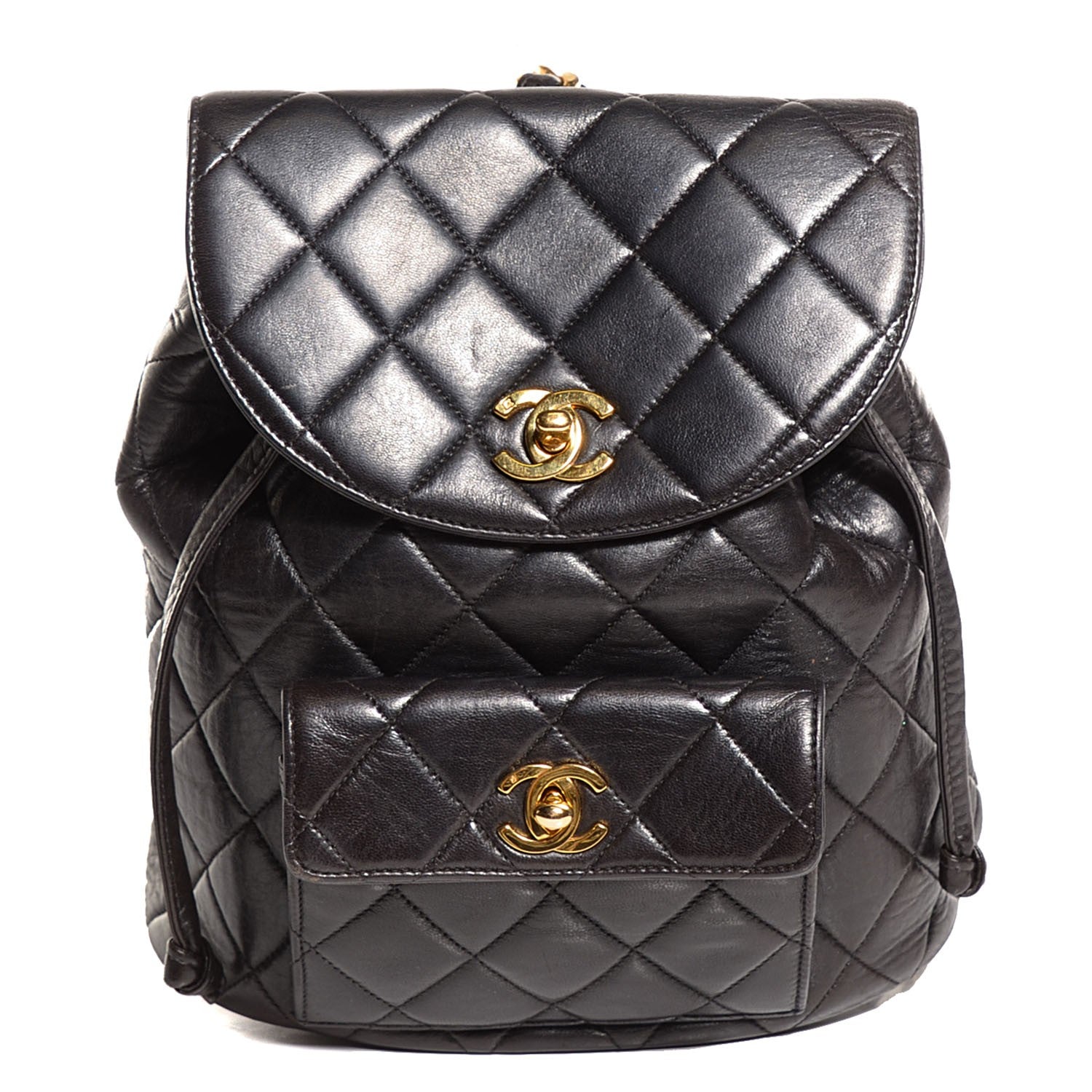 Chanel Lambskin Quilted Backpack Black 1 of 9