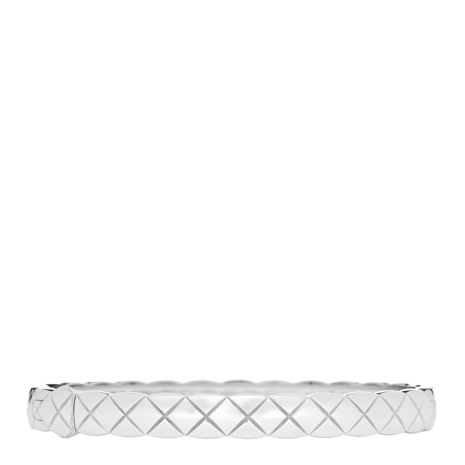 Chanel 18K White Gold Diamond Coco Crush Bracelet M 2 of 3