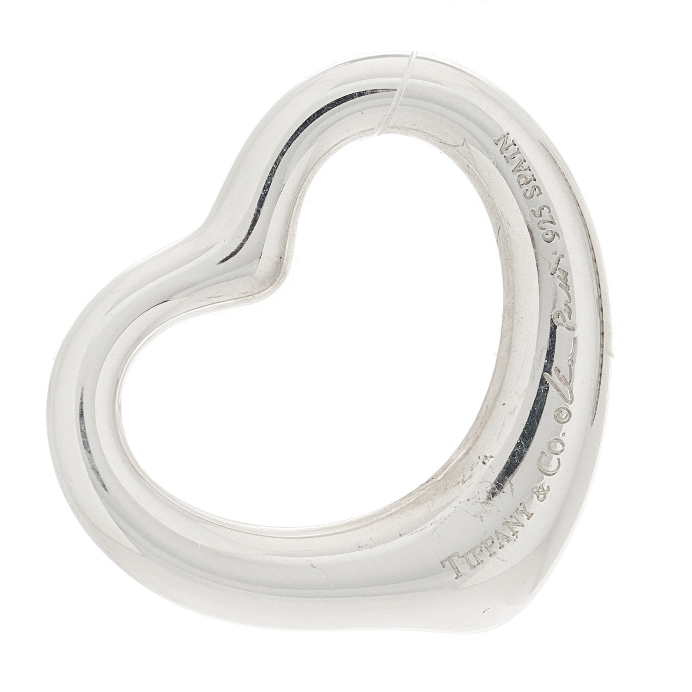 Sterling Silver 22mm Elsa Peretti Open Heart Pendant