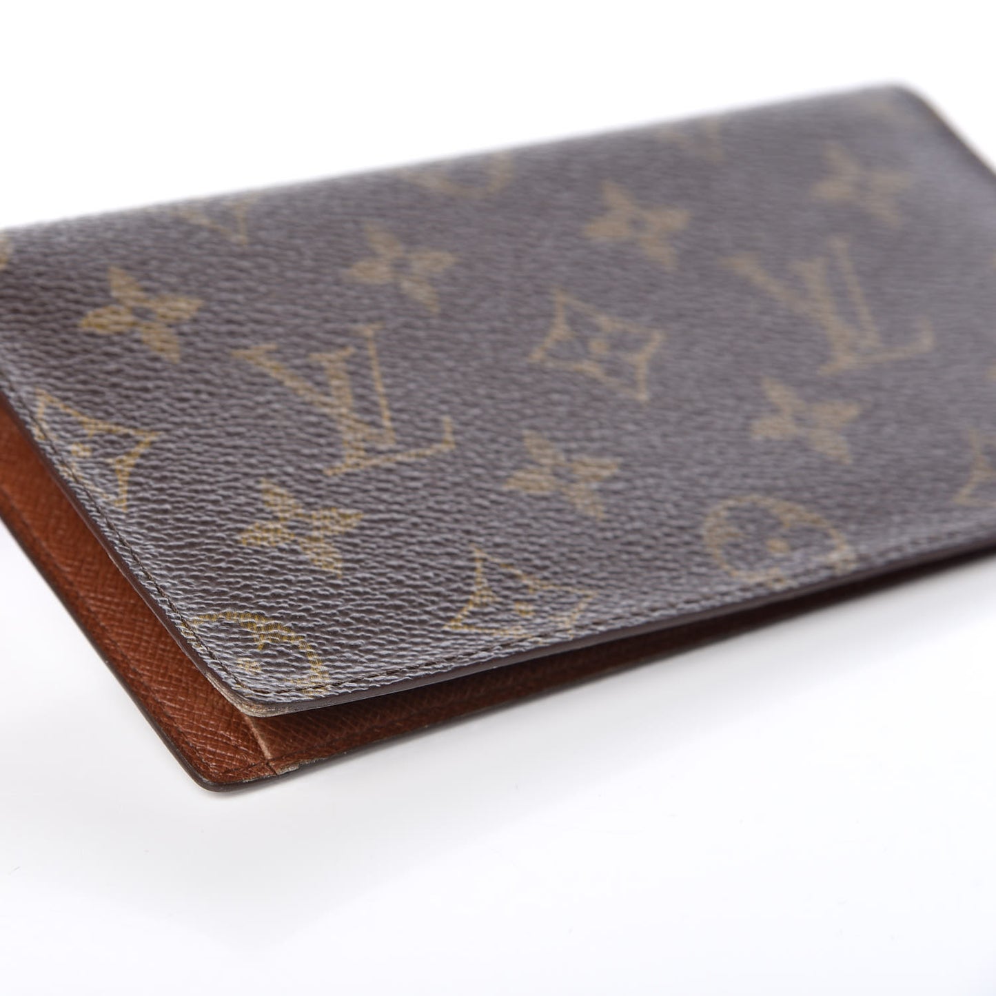 Monogram Simple Checkbook Holder Wallet