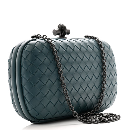 Bottega Veneta Nappa Intrecciato Chain Knot Clutch Mallard 3 of 9