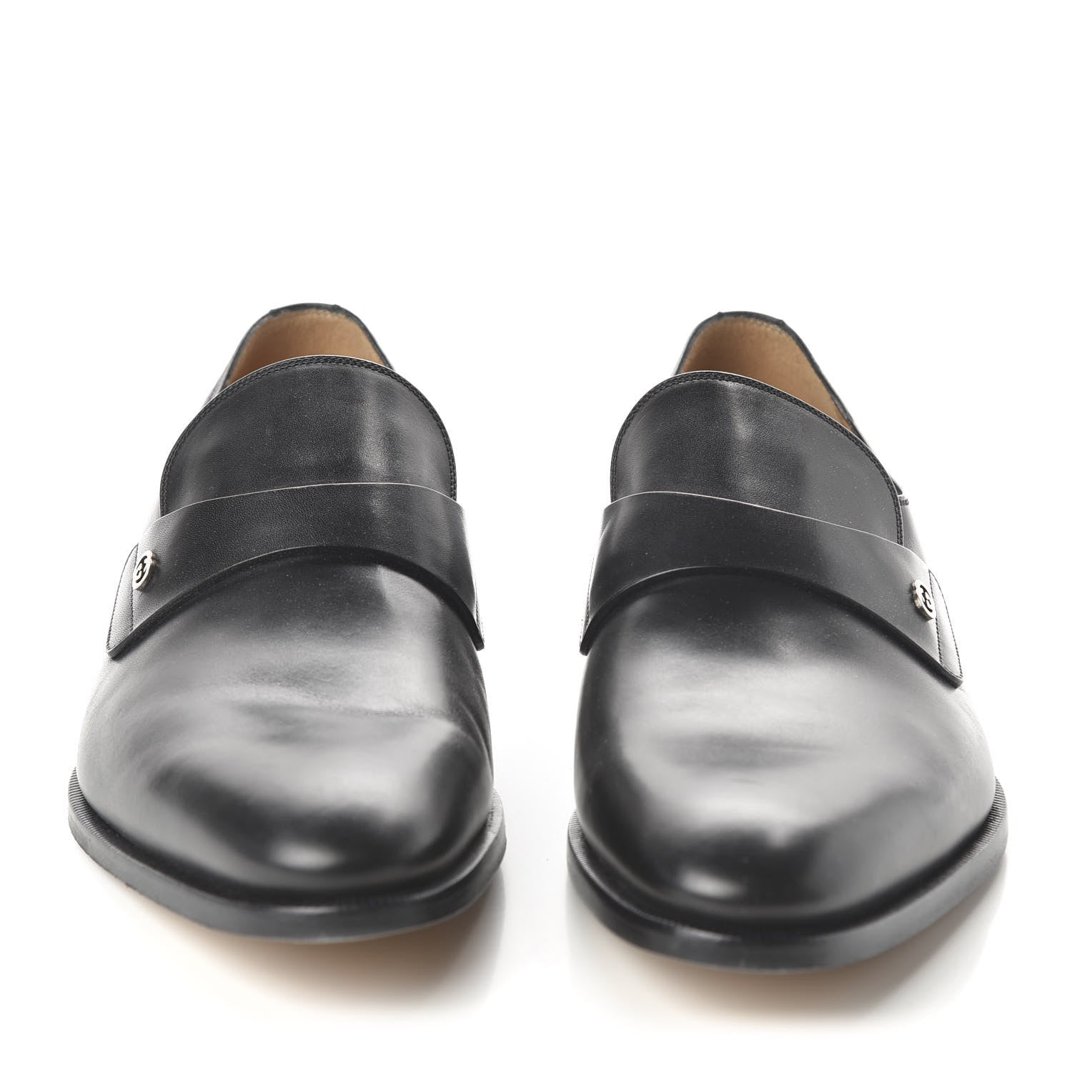 Gucci Calfskin Mens Interlocking GG Loafer 9 Black 2 of 10