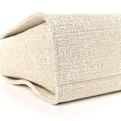 Chanel Lurex Boucle Small Deauville Tote Ivory 8 of 11