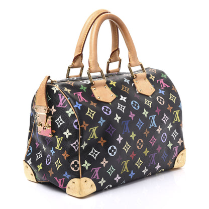 Louis Vuitton Monogram Multicolor Speedy 30 Black 2 of 11