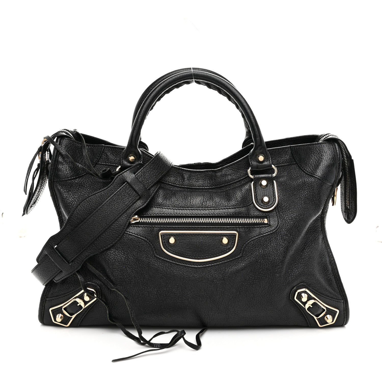 Balenciaga Chevre Gold Metallic Edge Hardware City Black 1 of 11