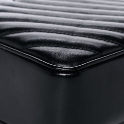 Saint Laurent Calfskin Matelasse Monogram Lou Camera Bag Black 13 of 14