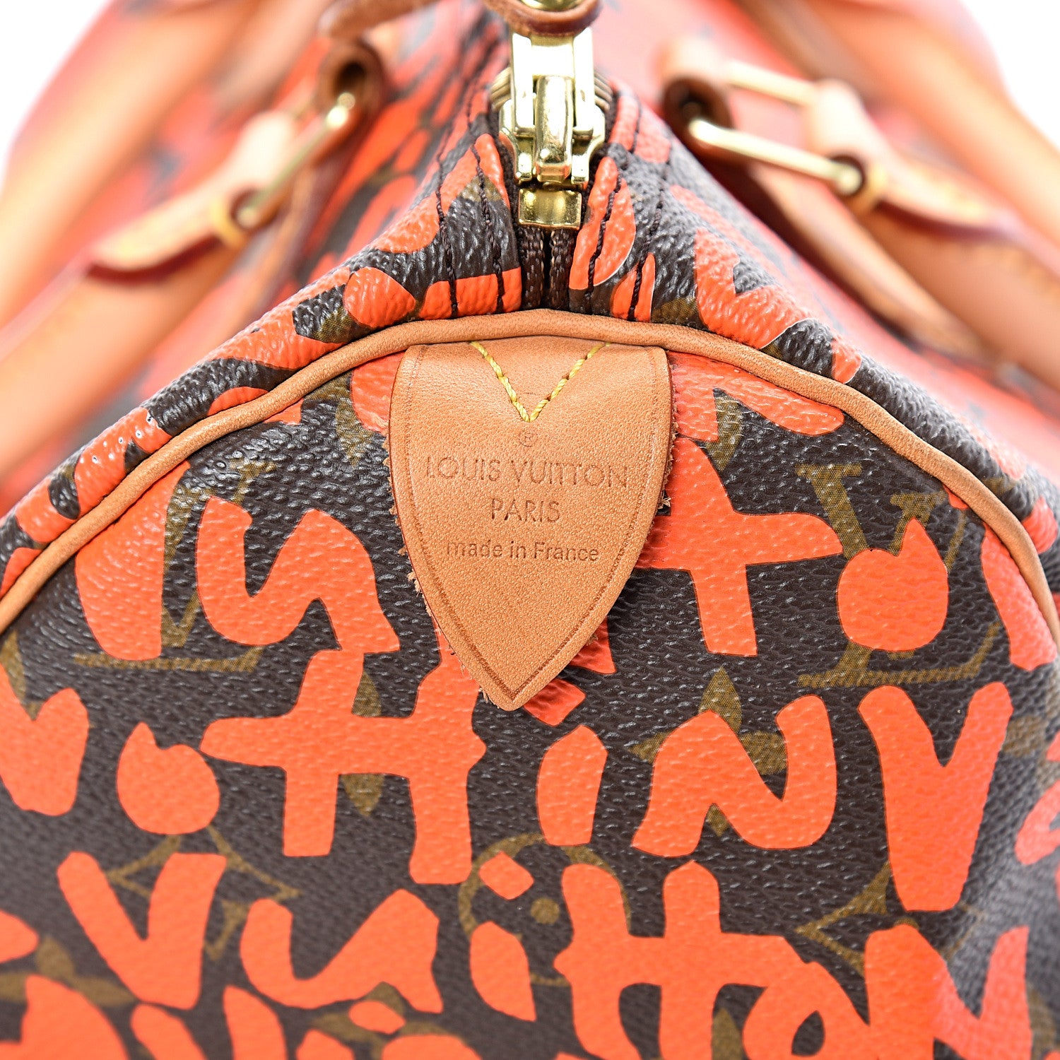 Louis Vuitton Monogram Graffiti Speedy 30 Orange 5 of 13