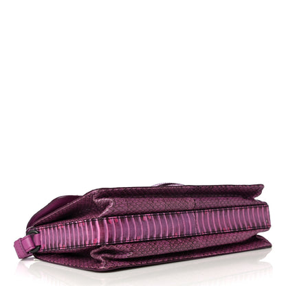 Bottega Veneta Python Nappa Intrecciato Rialto Shoulder Bag Purple 4 of 15
