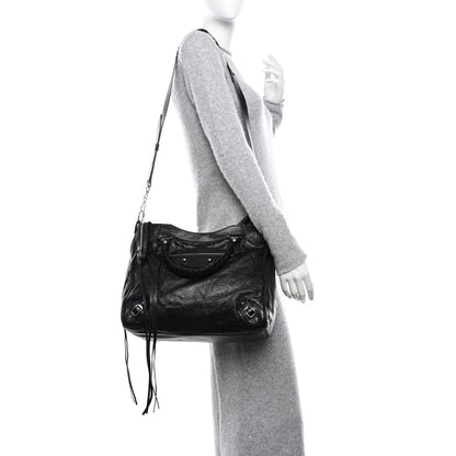 Balenciaga Agneau Classic Silver Hardware Velo Black 2 of 12