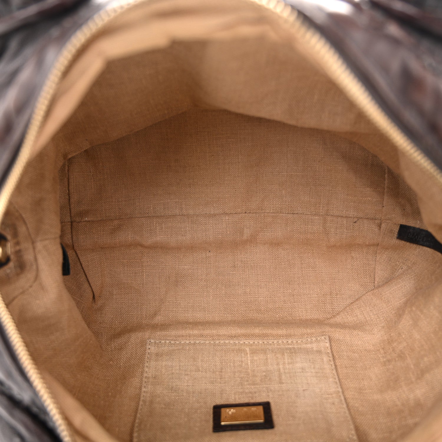 Fendi Zucca Nappa Nuvolata Vitello Tortuga Spy Bowler Tobacco Moro 5 of 10