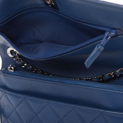 Chanel Lambskin Quilted Trendy CC Wallet On Chain WOC Blue 13 of 14