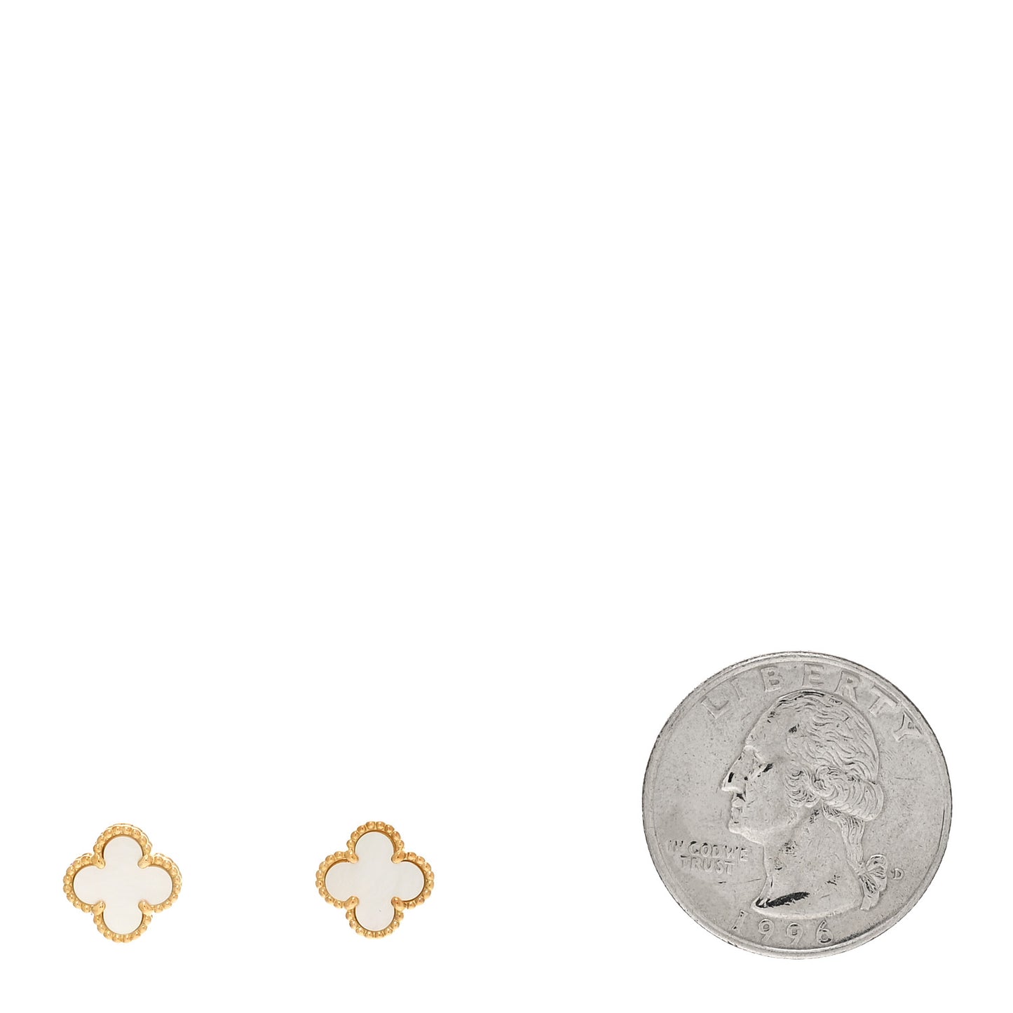 18K Yellow Gold Mother of Pearl Sweet Alhambra Earrings