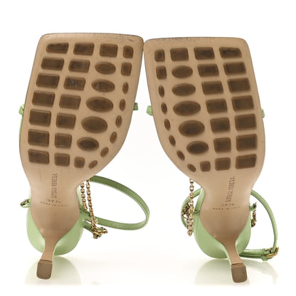 Bottega Veneta Lambskin Stretch Chain Strap 90mm Sandals 37.5 Pistachio 6 of 8