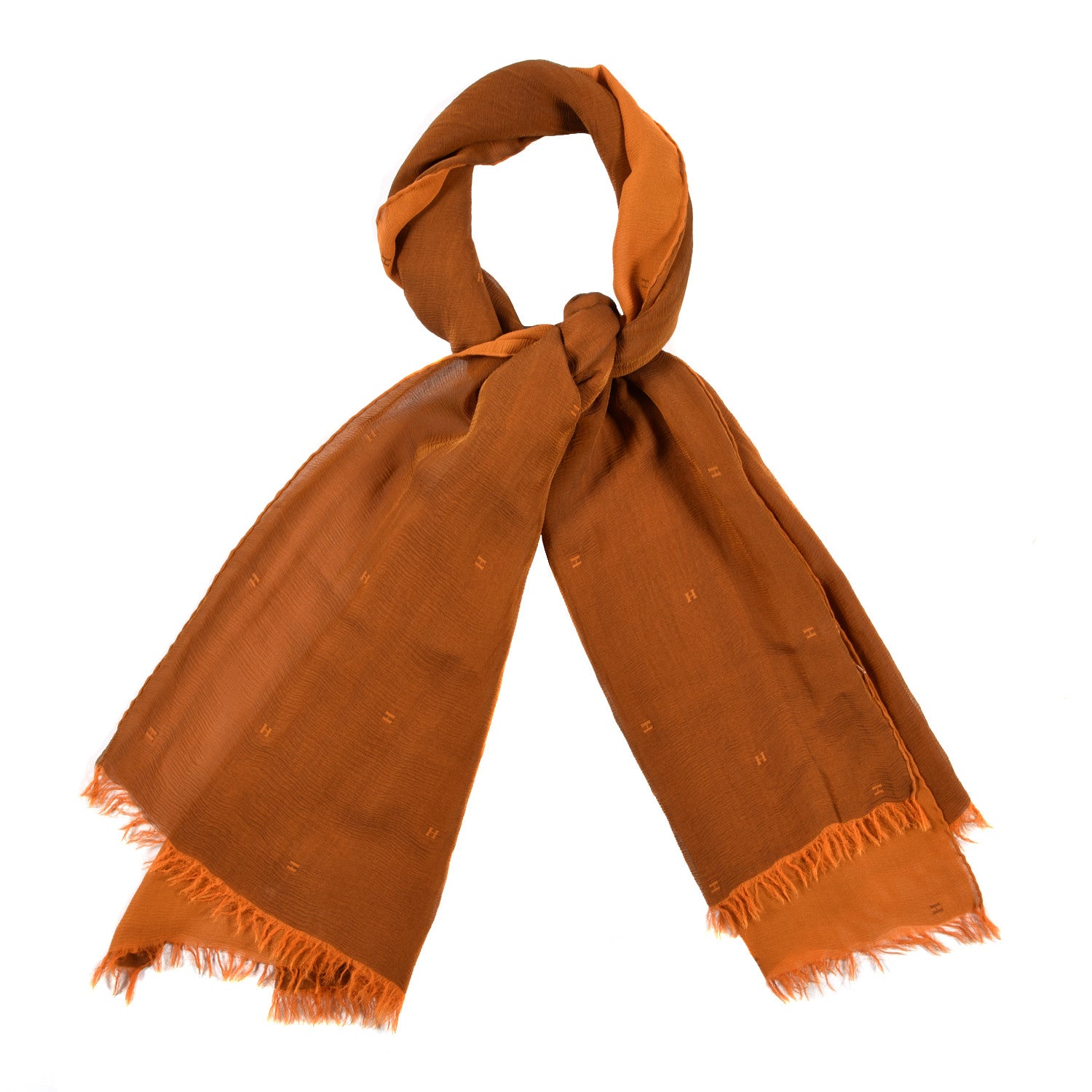 Hermes Silk Fringe Stole Yellow 1 of 4