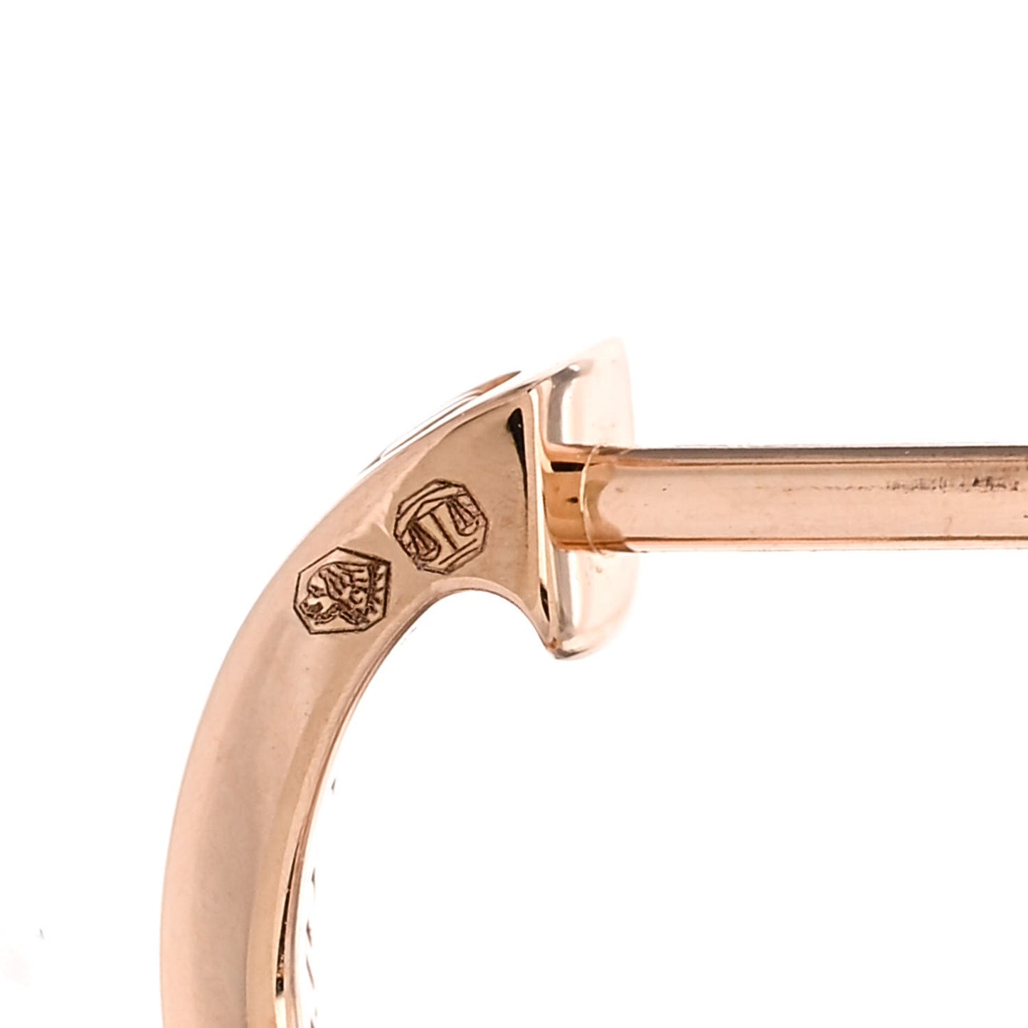 18K Pink Gold Small LOVE Hoop Earrings