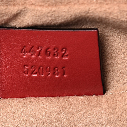 Gucci Calfskin Matelasse Small GG Marmont Chain Shoulder Bag Hibiscus Red 6 of 11