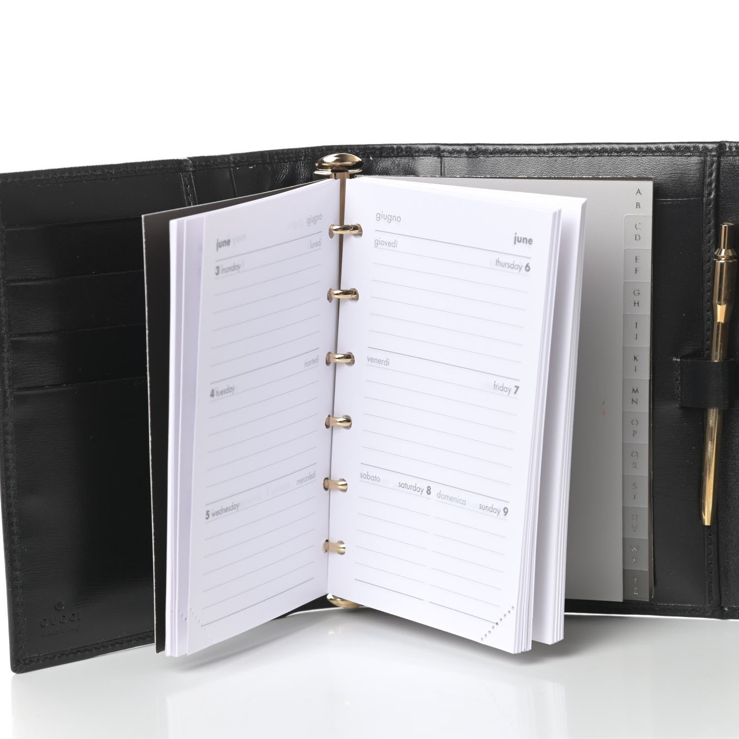 Gucci Calfskin Small Ring Agenda Black 7 of 7