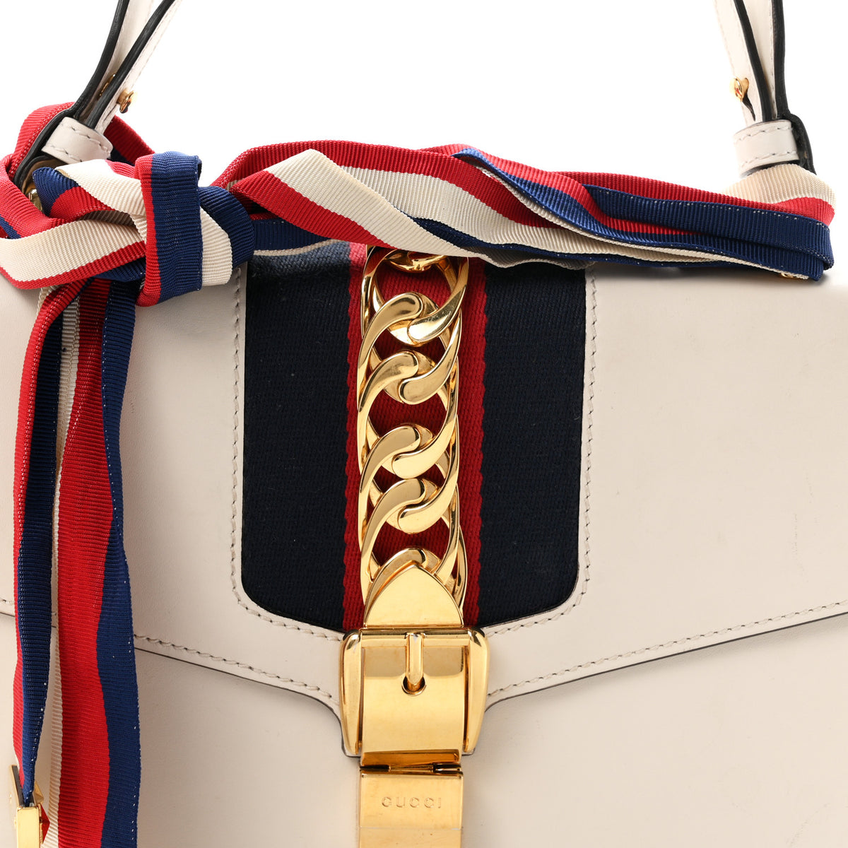 Calfskin Small Sylvie Shoulder Bag Off White