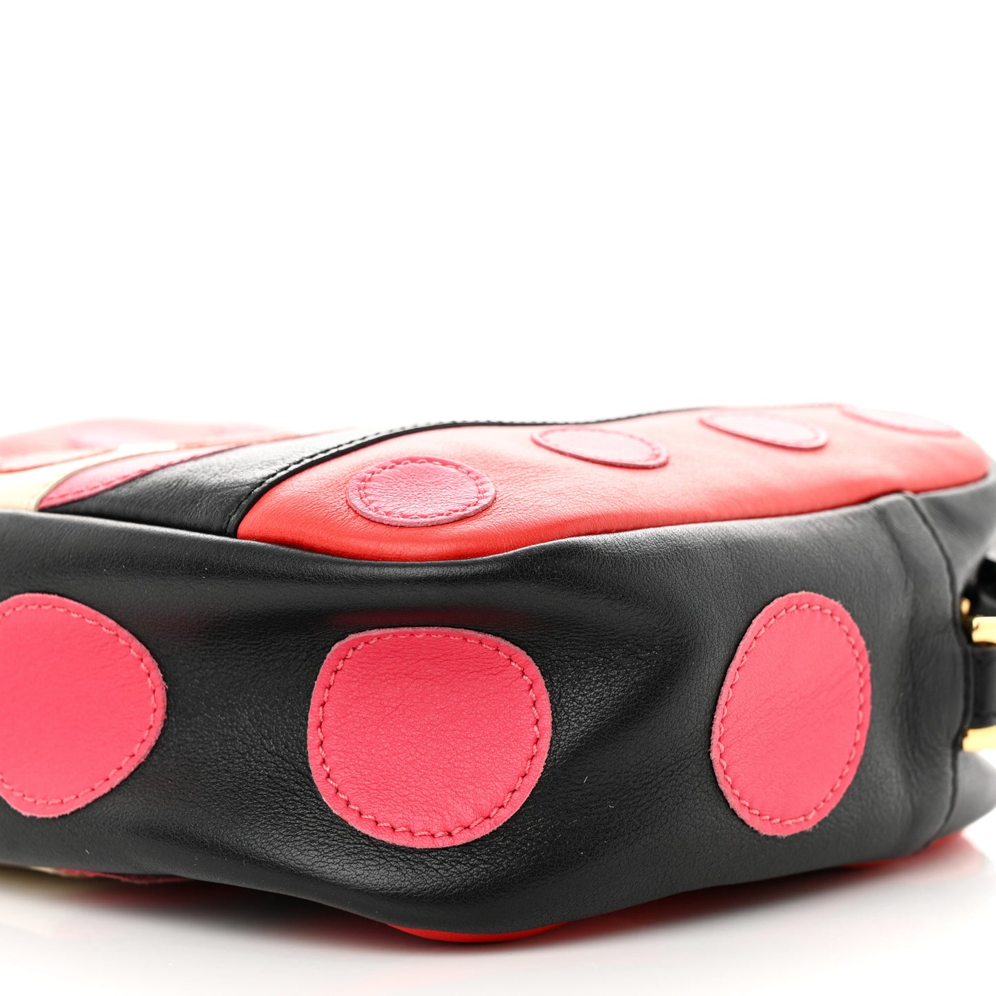 Calfskin Carmen Camera Crossbody Bag Black Deep Rose