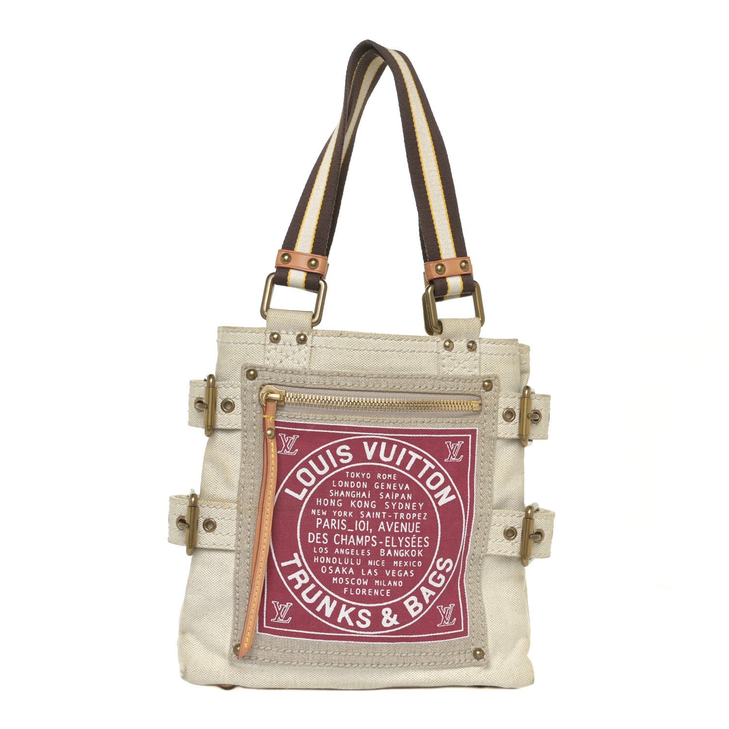 Toile Globe Shopper Cabas PM Red