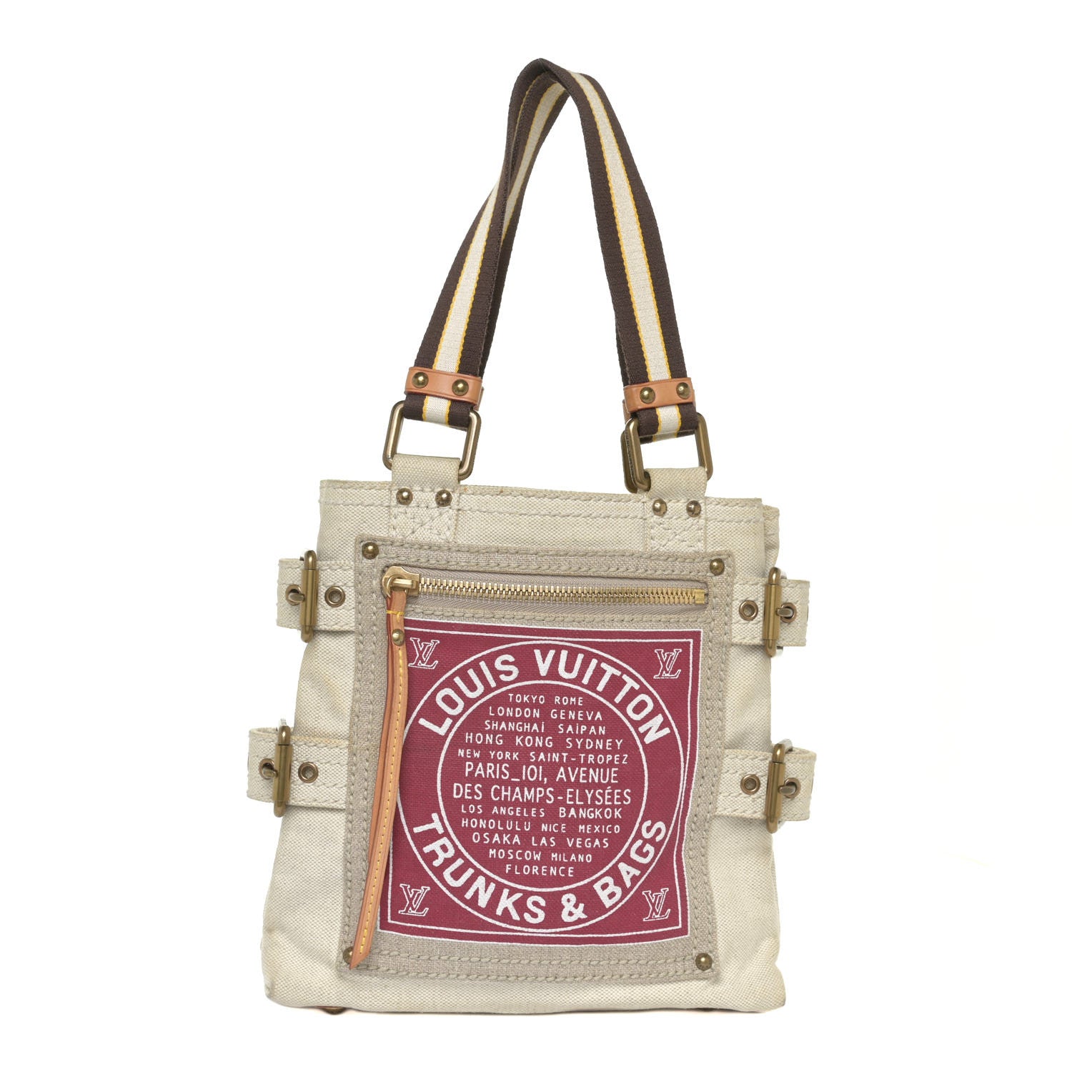 Louis Vuitton Toile Globe Shopper Cabas PM Red 1 of 17