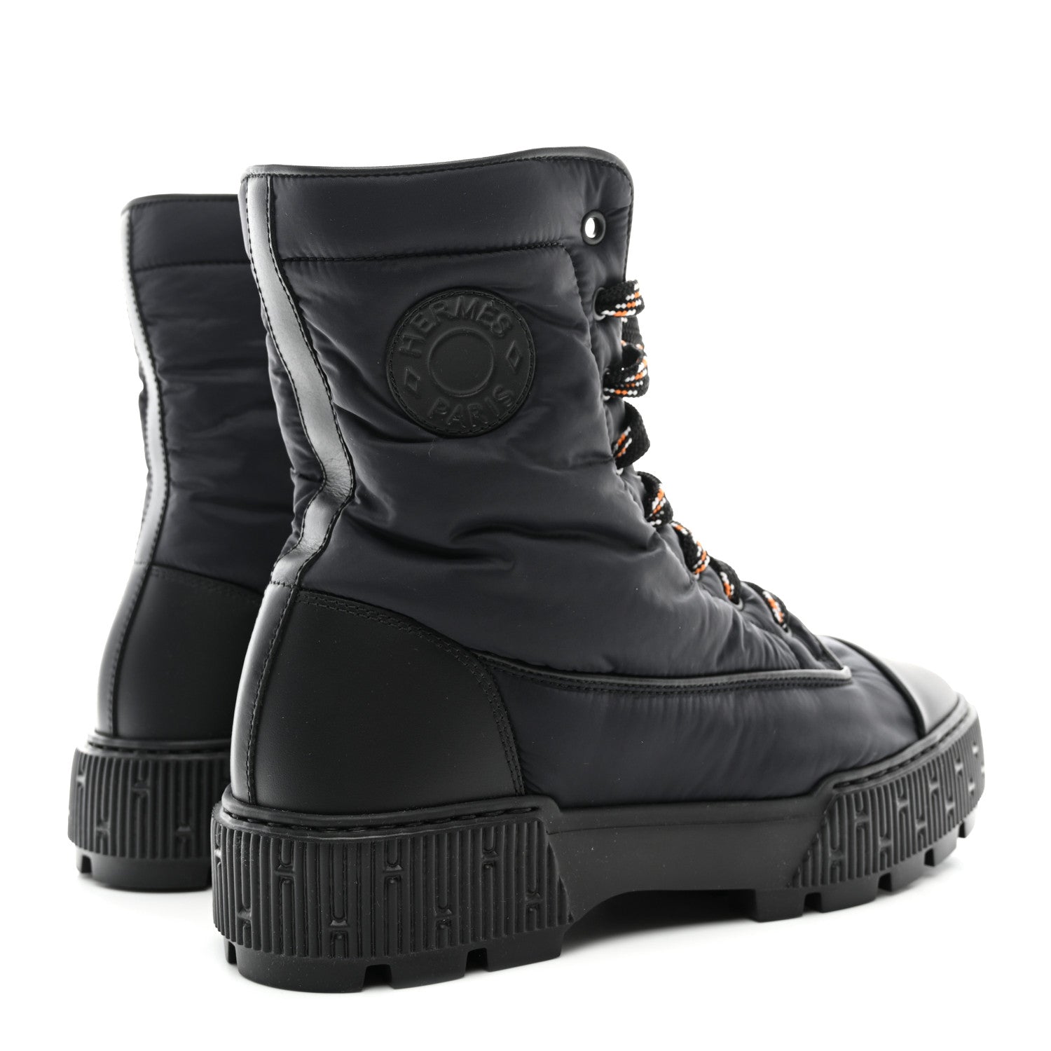 Hermes Calfskin Parachute Fresh Ankle Boots 38 Black 4 of 9