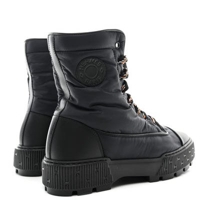 Hermes Calfskin Parachute Fresh Ankle Boots 38 Black 4 of 9